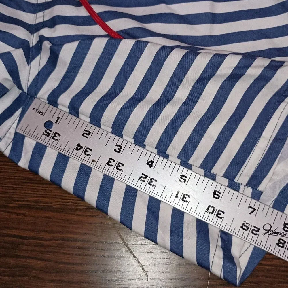 Vineyard Vines Swim Trunks Mens Large Lined Red White Blue Striped